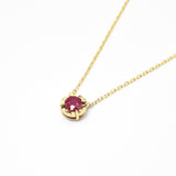 Genuine Ruby Necklace, Solid Gold Ruby Necklace, Natural Ruby Pendant