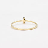 Solid 14k Gold Ring set with Real Diamond, and Certified Blue Diamond April birthstone. Ideal gift for her, for minimalist, yet powerful look. For special occasions, and can be worn as an everyday ring.