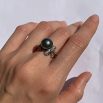 Natural Pearl Ring in 925 Sterling Silver, June Birthstone, symbolizes purity, ideal for everyday wear and special occasions.