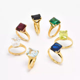Gemstone Solitaire Ring - Personalised Birthstone Ring