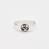 Gold Triskelion Ring - Celtic Symbol Ring - Unisex Gold Ring