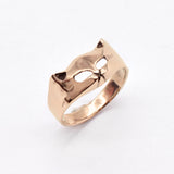 Sterling Silver Cat Face Signet Ring