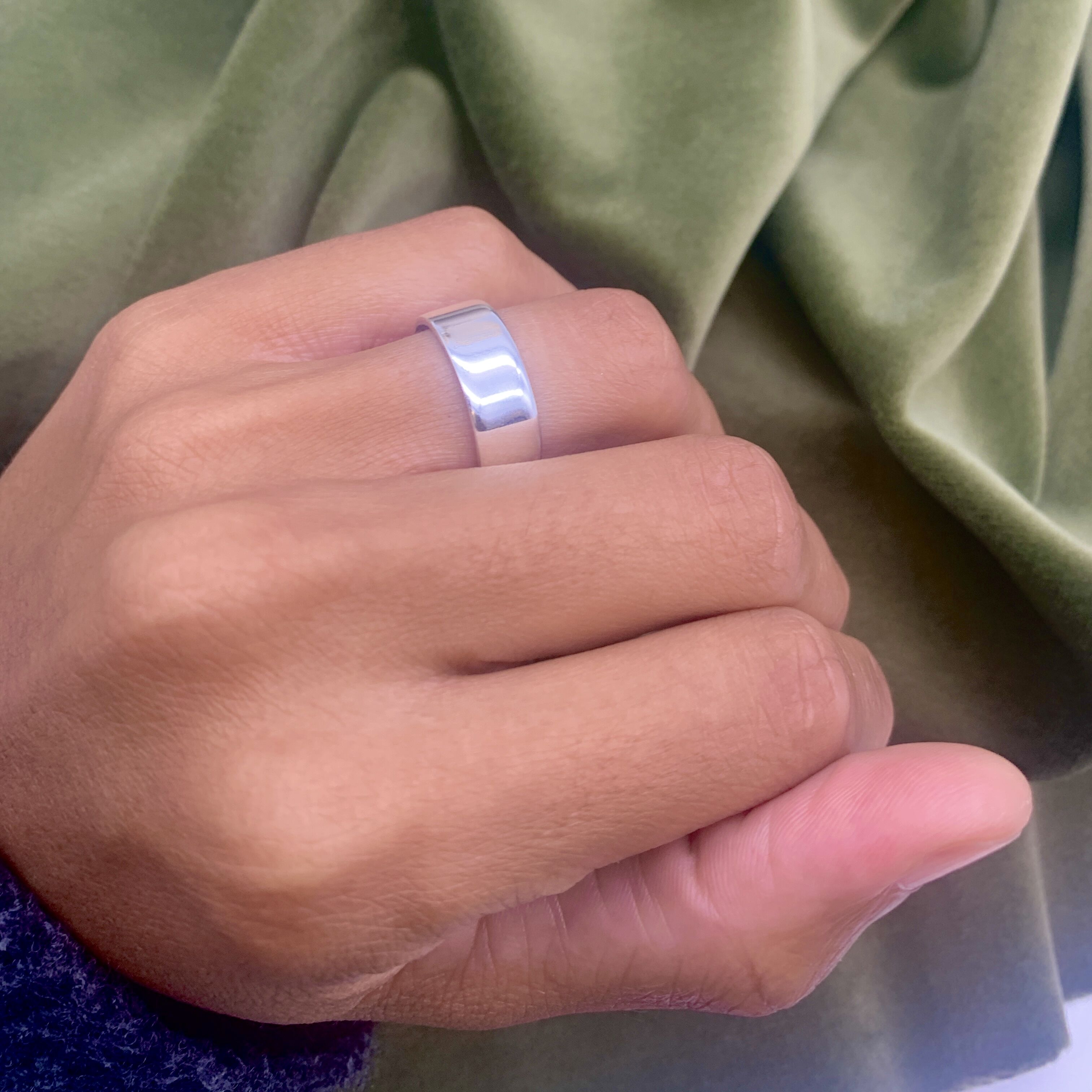 Thick Silver Band, Wide Silver Ring, Wedding Band, Straight Silver Band, Chunky Silver Band, Simple Wide Band, Solid 925 Sterling Silver