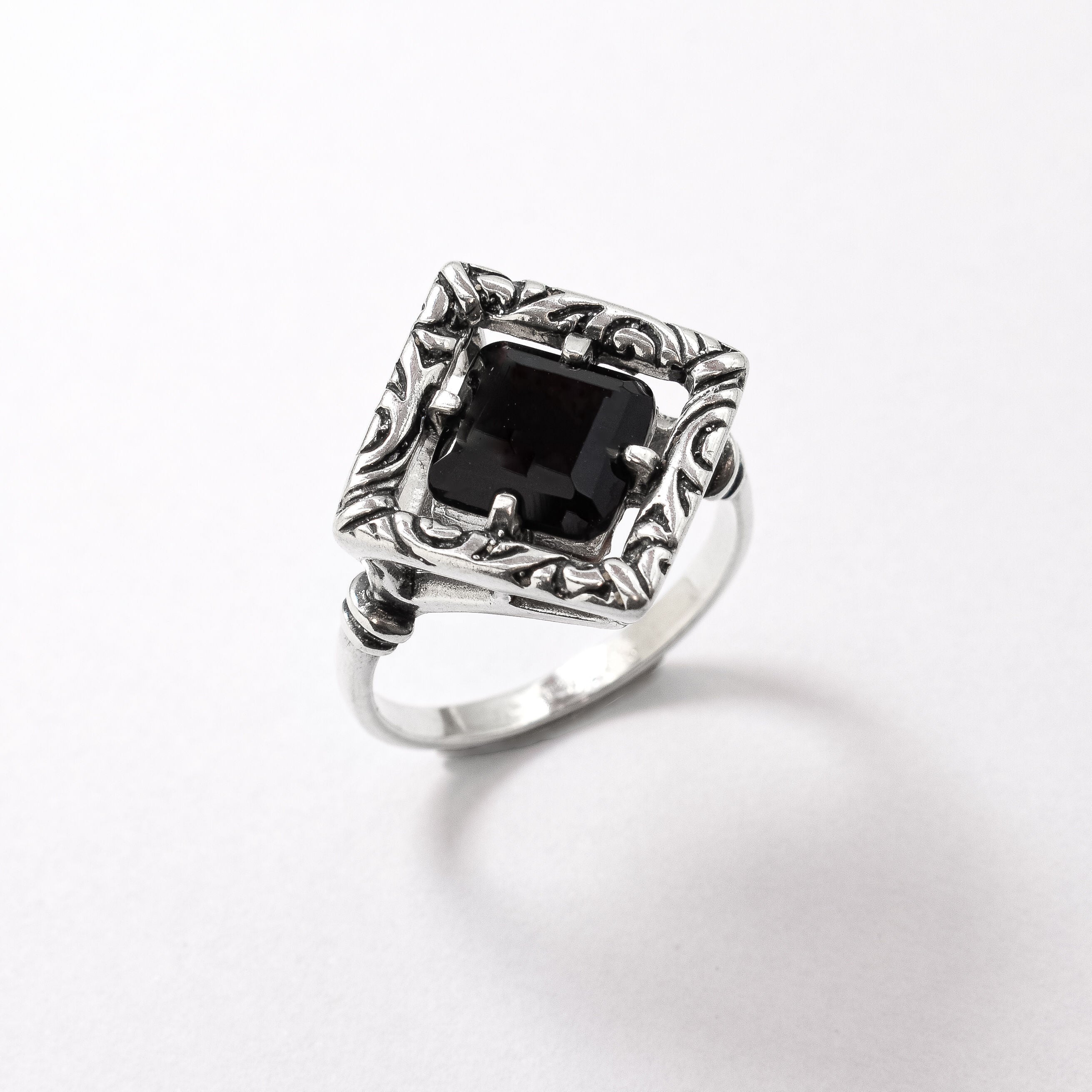 2942-R-nONY: Sterling Silver 925 Natural Onyx
