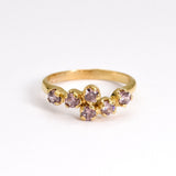 2605-R-cMOR: Gold Vermeil 18k Created Morganite