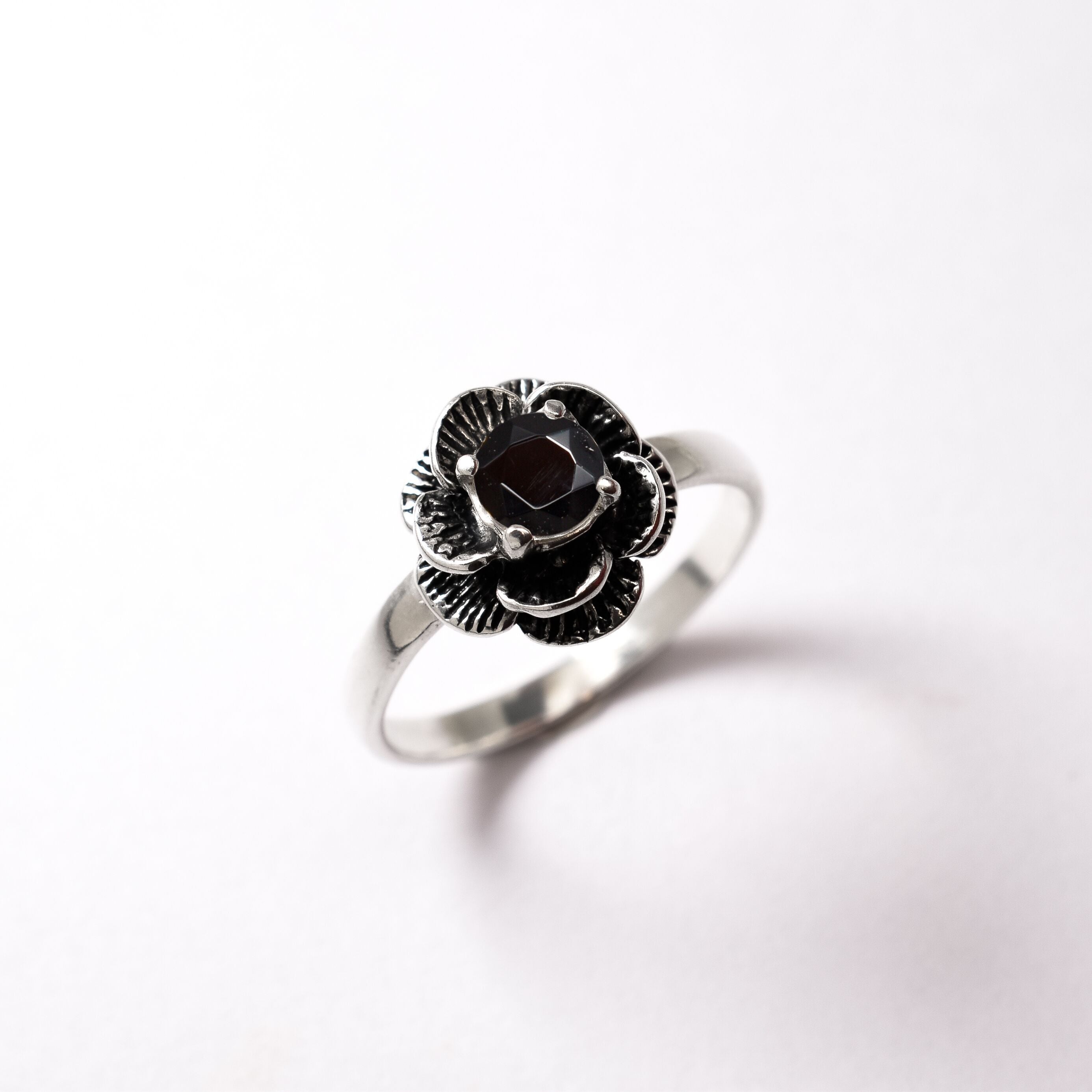 2316-R-nONY: Sterling Silver 925 Onyx 5mm
