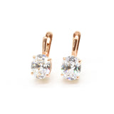 Gold Diamond Earrings - Sparkly Bridal Earrings - Classic Gold Studs