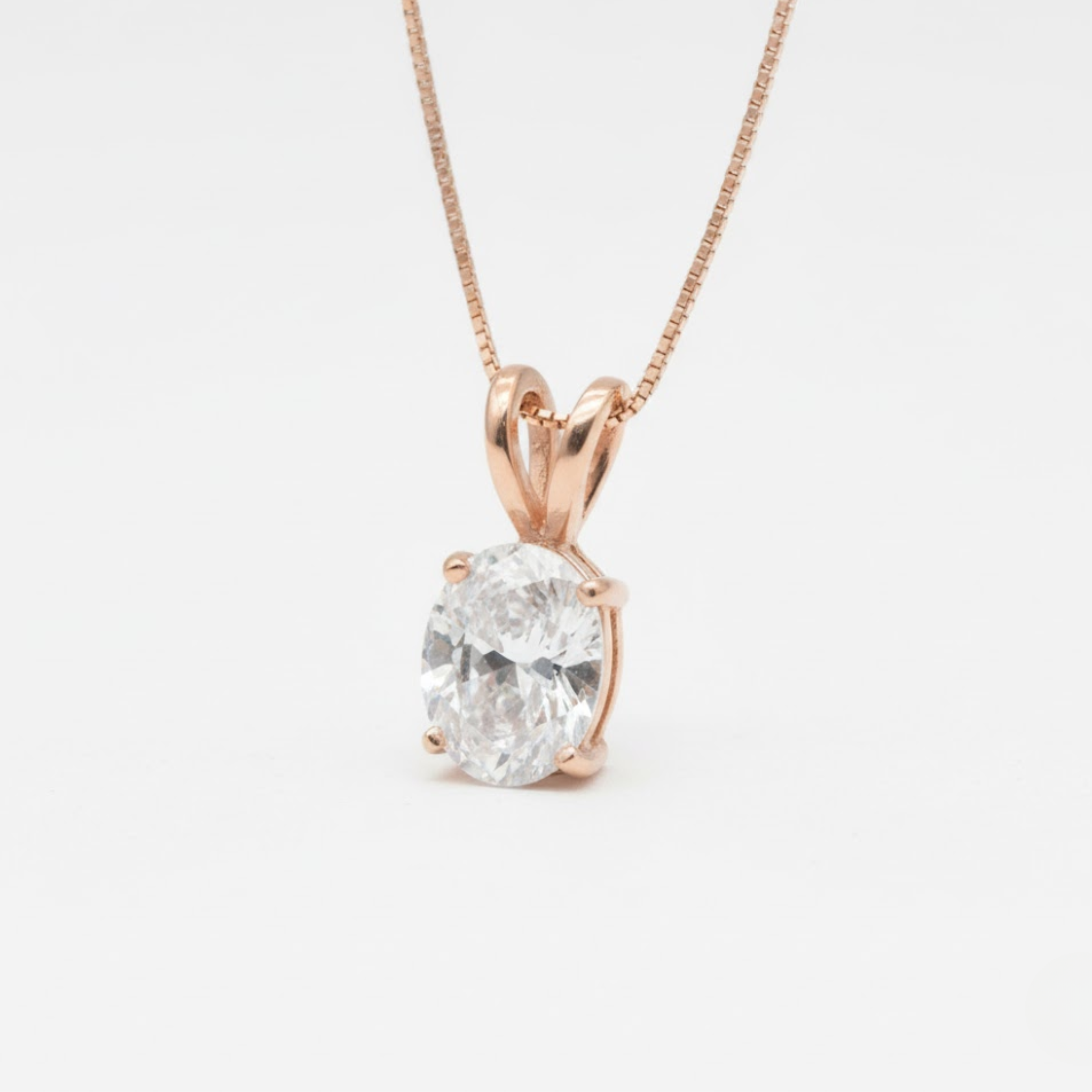 Rose Gold Vermeil Necklace with an exquisite pink diamond, ideal for daily wear and memorable birthday celebrations.