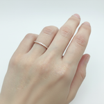 Rose Gold Diamond Ring - Elegant Eternity Band with Sparkling Stones, perfect for daily wear and memorable gifts.