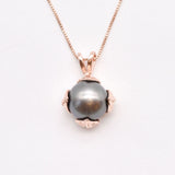 Natural Pearl Pendant made in Rose Gold Vermeil with Natural White Pearl in setting, June Birthstone gift idea, symbolizes purity and integrity, ideal for everyday wear and perfect for birthday gifting and special occasions.