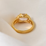 2183-R-nROQ: Gold Vermeil 18k Rose Quartz