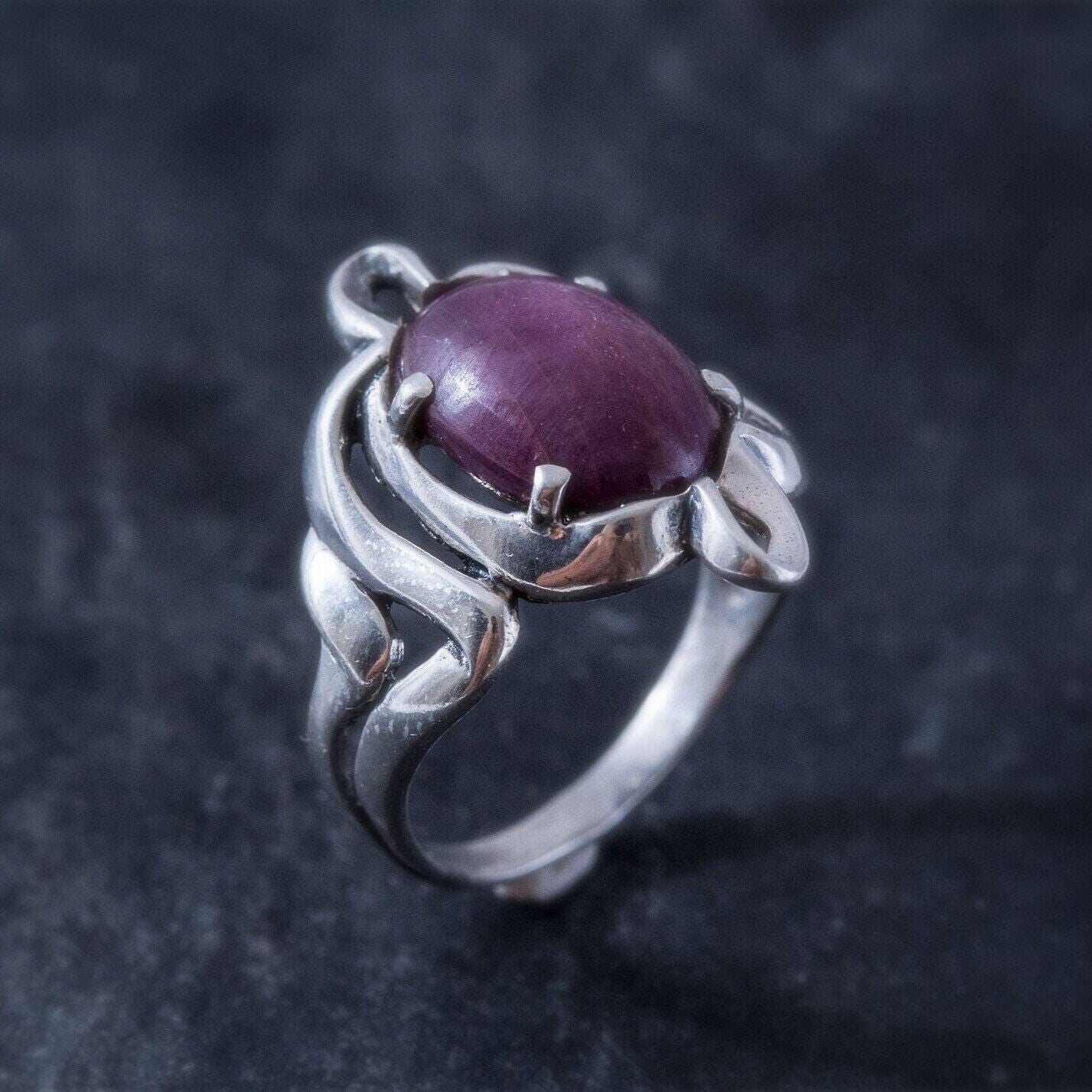Natural Ruby Ring made in 925 Sterling Silver with Oval Natural Red Ruby in Prong setting, July Birthstone gift idea, symbolizes nobility, purity, and passion, ideal for everyday wear and perfect for birthday gifting and special occasions.