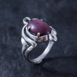 Natural Ruby Ring made in 925 Sterling Silver with Oval Natural Red Ruby in Prong setting, July Birthstone gift idea, symbolizes nobility, purity, and passion, ideal for everyday wear and perfect for birthday gifting and special occasions.