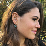 Sapphire Earrings in 925 Sterling Silver, featuring a Round Blue Sapphire, ideal for birthdays and special occasions.