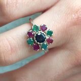 Elegant 925 Sterling Silver ring showcasing a round Natural Blue Sapphire, a timeless gift for special occasions and September birthdays.