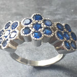 Elegant Created Sapphire Ring in 925 Sterling Silver, perfect for everyday wear and celebrating September birthdays.