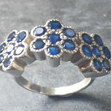 Elegant Created Sapphire Ring in 925 Sterling Silver, perfect for everyday wear and celebrating September birthdays.