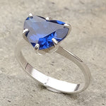 Elegant Created Sapphire Ring in 925 Sterling Silver, perfect September gift, embodies loyalty and beauty for special moments.