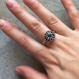 Stunning 925 Sterling Silver ring with a Round Created Blue Sapphire, a meaningful gift for September birthdays and celebrations.