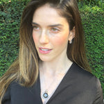 Chic rose gold vermeil pendant with a round blue sapphire, a timeless piece for everyday elegance and heartfelt gifts.