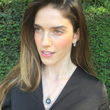 Chic rose gold vermeil pendant with a round blue sapphire, a timeless piece for everyday elegance and heartfelt gifts.