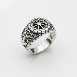 Silver Anchor Ring - Compass Silver Ring - Signet Anchor Ring made in 925 Sterling Silver. Ideal for everyday wear and perfect for birthday gifting and special occasions.