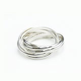 Silver Linked Ring - Silver Rolling Ring, 5 Strand Ring made in 925 Sterling Silver. Ideal for everyday wear and perfect for birthday gifting and special occasions.