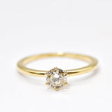 Certified Genuine Diamond Ring - Natural Diamond Engagement Ring - Real Solid 14k Gold Ring