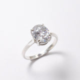 Gold Diamond Ring - Sparkly Solitaire Ring - Diamond Engagement Ring