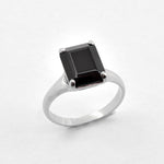 Square Onyx Ring Angle View
