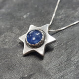 Star Pendant - Kyanite Necklace - Blue Star Necklace