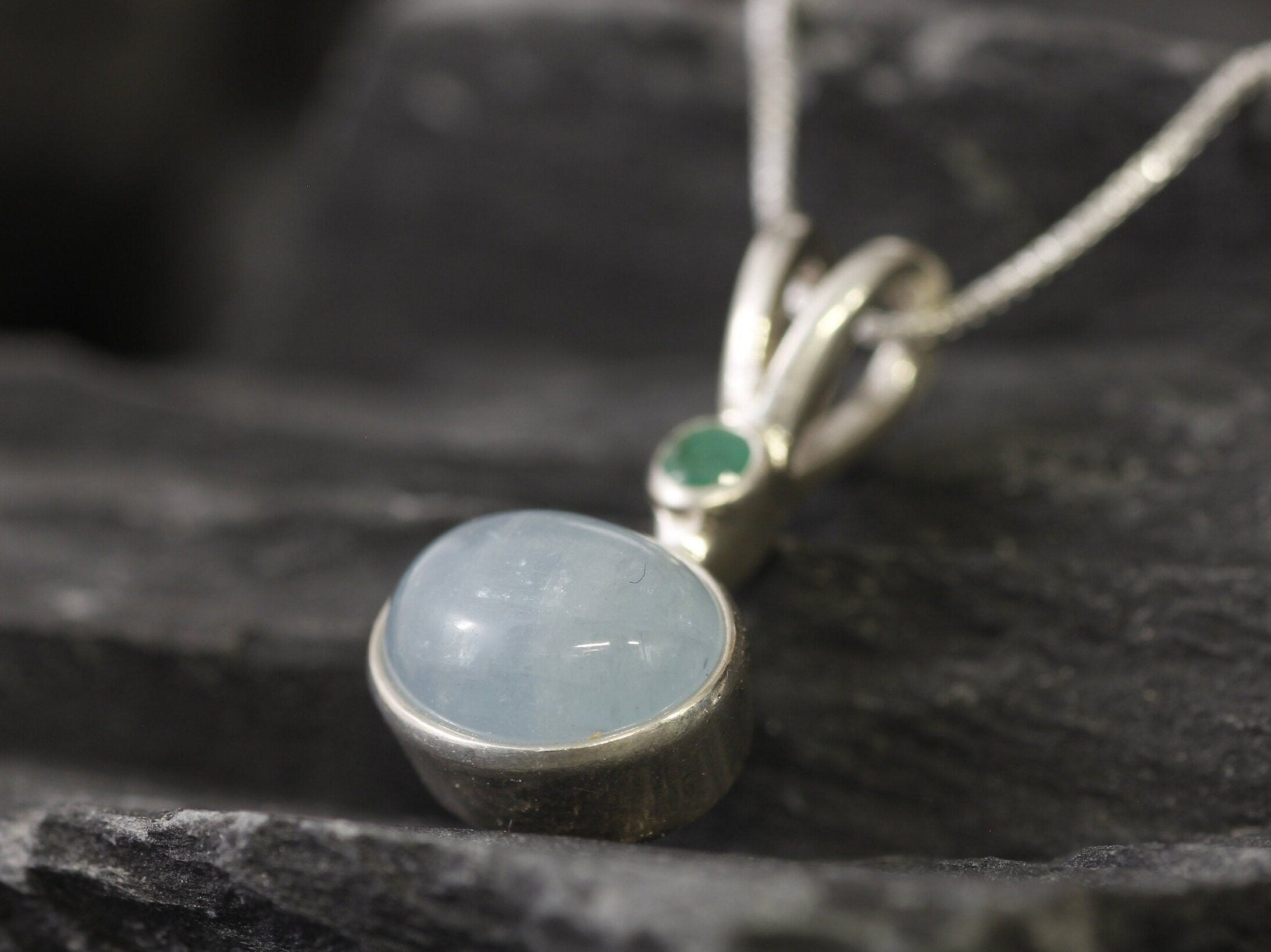 Stylish 925 Sterling Silver Pendant showcasing a stunning Oval Aquamarine, ideal for everyday wear and meaningful gifts.