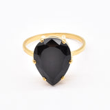 Classic Onyx Ring designed to turn heads at cocktail events.