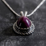Elegant 925 Sterling Silver Ruby Pendant featuring an Oval Natural Red Ruby, perfect for everyday wear and special occasions.