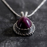 Elegant 925 Sterling Silver Ruby Pendant featuring an Oval Natural Red Ruby, perfect for everyday wear and special occasions.