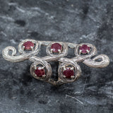 Stunning 925 Sterling Silver Ruby Ring featuring a round red gem, ideal for birthday gifts and special celebrations in July.