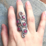 Elegant 925 Sterling Silver Natural Ruby Ring, perfect July birthstone gift symbolizing passion and nobility for any occasion.