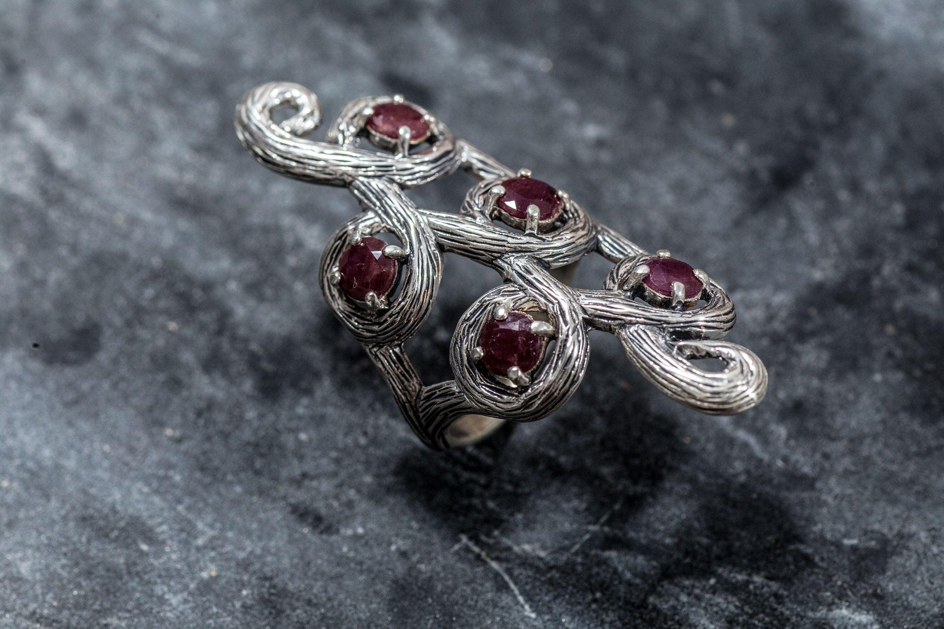 Natural Ruby Ring made in 925 Sterling Silver with Round Natural Red Ruby in Prong setting, July Birthstone gift idea, symbolizes nobility, purity, and passion, ideal for everyday wear and perfect for birthday gifting and special occasions.