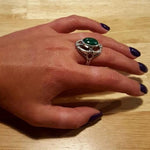 Elegant 925 Sterling Silver Natural Ruby Ring featuring an oval red ruby, perfect for birthdays and special occasions.