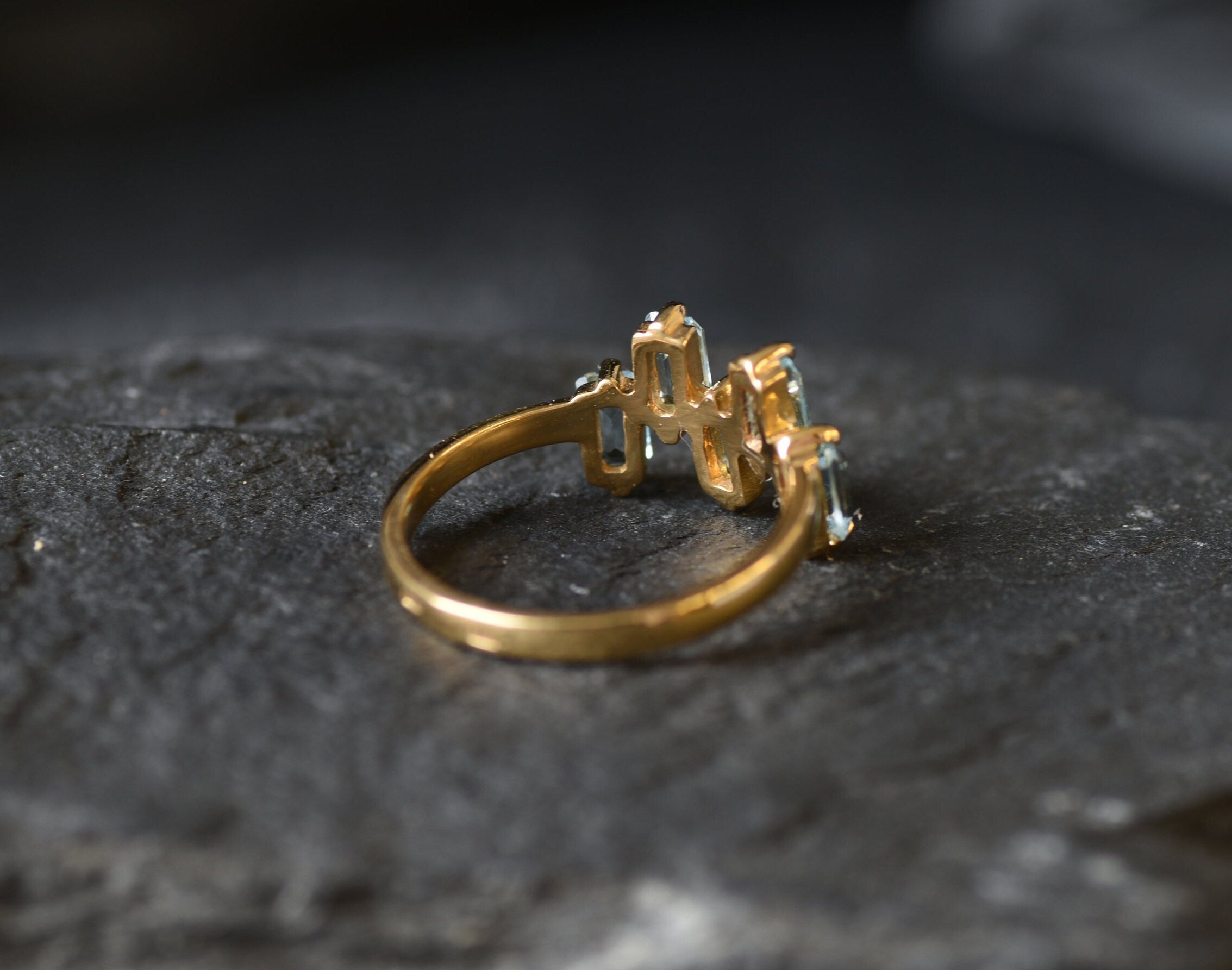 Glamorous topaz ring in gold for upscale events or milestone gifts.