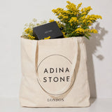 The Adina Stone Tote - Cotton Canvas Bag - Re-usable Shopping Bag