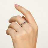 Tourmaline Ring - Colorful Bubble Band - Vintage Boho Ring