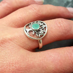 Elegant 925 Sterling Silver ring featuring a round Natural Green Emerald, perfect for May birthdays and special occasions.