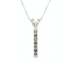 Natural Emerald Pendant made in 925 Sterling Silver with Round Natural Green Emerald in Channel-Set setting, May Birthstone gift idea, symbolizes growth, harmony, and deep emotional healing, ideal for everyday wear and perfect for birthday gifting and special occasions.
