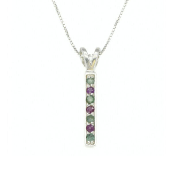 Natural Emerald Pendant made in 925 Sterling Silver with Round Natural Green Emerald in Channel-Set setting, May Birthstone gift idea, symbolizes growth, harmony, and deep emotional healing, ideal for everyday wear and perfect for birthday gifting and special occasions.