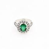 Beautiful Created Emerald Ring in 925 Sterling Silver, featuring an Oval Green Emerald, perfect for everyday elegance and special moments.