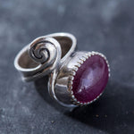 Chic 925 Sterling Silver Ring with a stunning Oval Natural Red Ruby, ideal for daily wear and meaningful gifts.