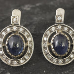 Vintage Sapphire Earrings - Natural Sapphire Earrings, September Birthstone Earrings made in 925 Sterling Silver. Ideal for everyday wear and perfect for birthday gifting and special occasions.
