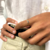 Real Sapphire Ring - Rose Gold Sapphire Ring - Blue Solid Gold Ring