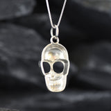 Silver Skull Pendant, Vintage Skull Necklace, Statement Skull Pendant, Solid Silver Pendant, Artistic Silver Pendant, 925 Sterling Silver